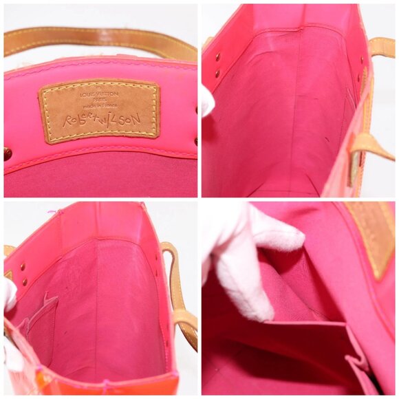 LOUIS VUITTON Monogram Vernis Fluo Reade MM Hand Bag Pink M91900 LV Auth 144619 - Picture 15 of 16